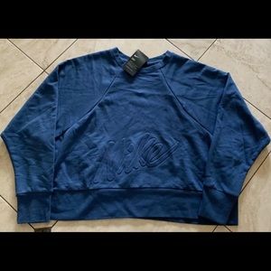 New w nike Sri-fit fleece loose fit crew sweatshirt- size XL CD4308-469